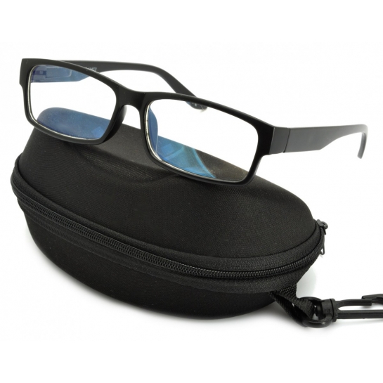 Okulary z filtrem Antyrefleksyjne zerówki Nerdy prostokątne DR-114-C2